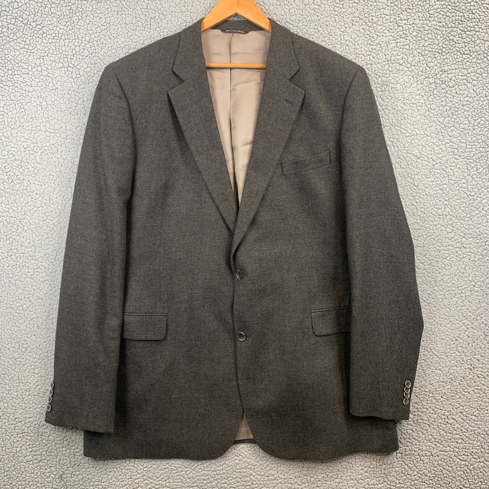 Jack Victor Loreto SPJ Sport Coat Mens 50 XL Wool Check Brown Blazer Canada